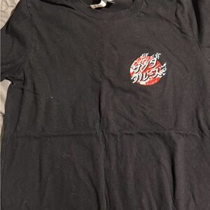 y2k Santa Cruz black and red skater tee